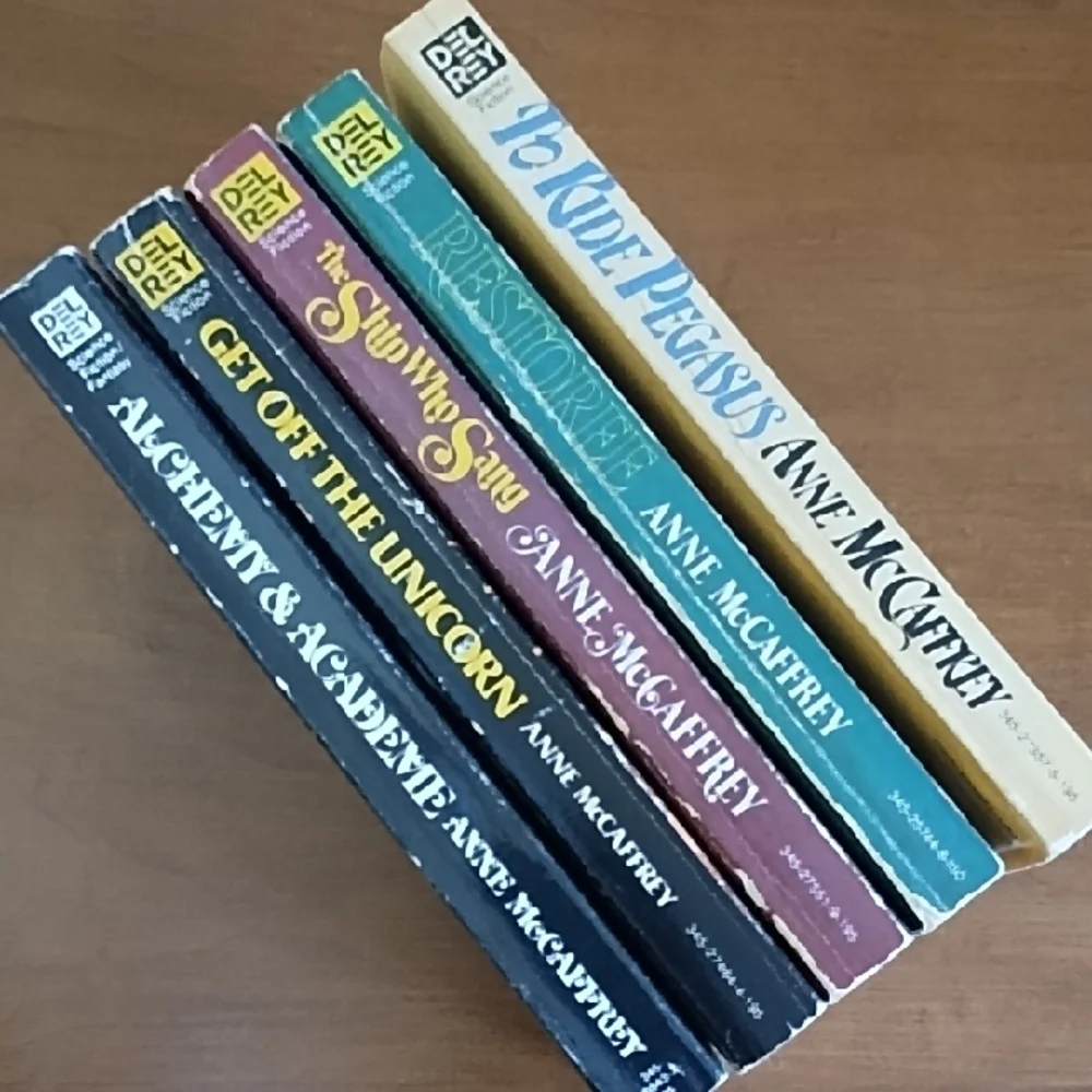 Anne McCaffrey 5 Books Vintage Fantasy Science Fiction Romance Space Travel